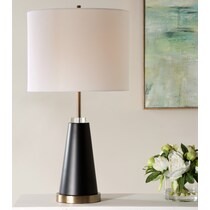 antique brass black lamp   