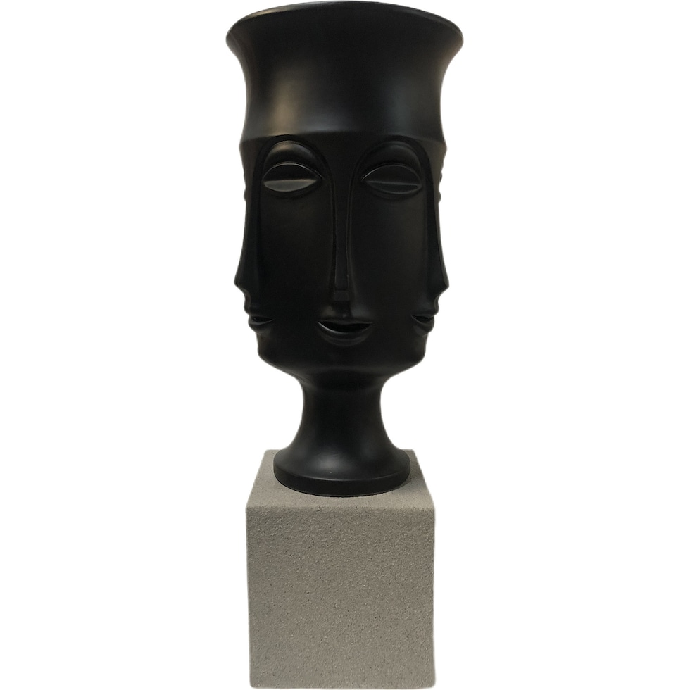 anubis black vase   