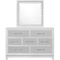 apollo silver dresser and mirror   