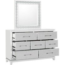 apollo silver dresser and mirror   