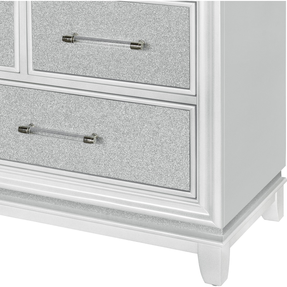 apollo silver dresser and mirror   