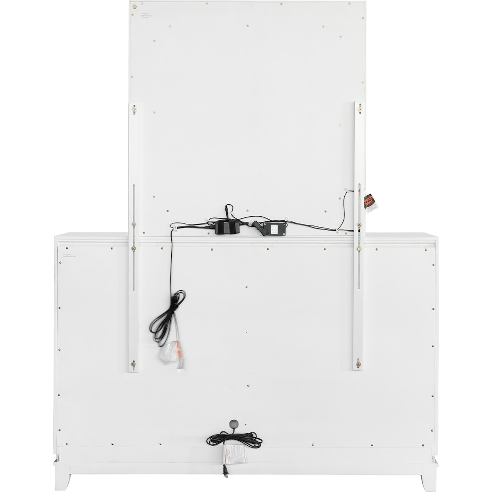 apollo silver dresser and mirror   