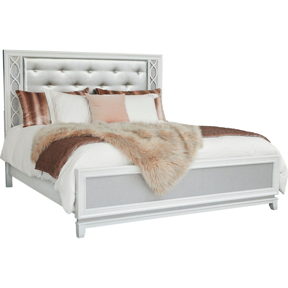 apollo silver queen bed   