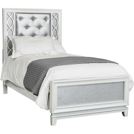 Apollo Twin Upholstered Bed with LED Lights