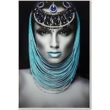 Aqua Queen 48'' x 32'' Wall Art