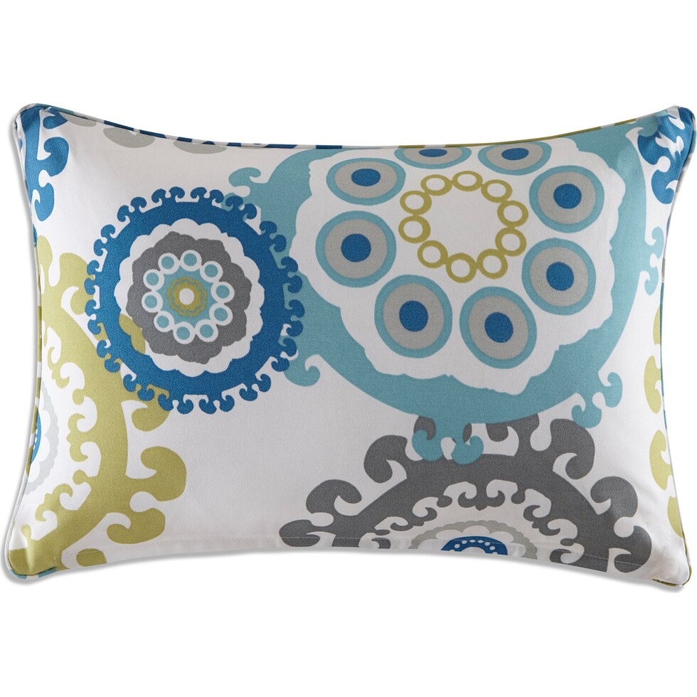 aquata blue outdoor pillow   