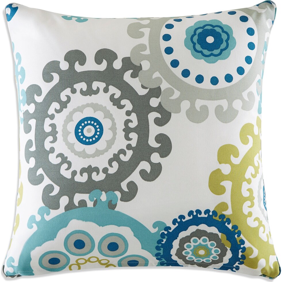 aquata blue outdoor pillow   