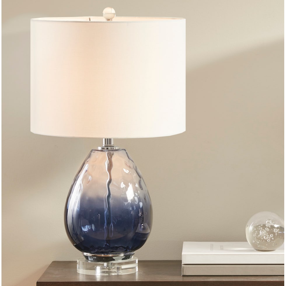 aquata blue table lamp   