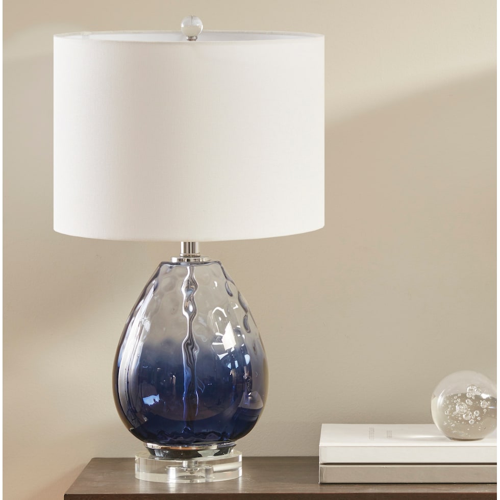 aquata blue table lamp   