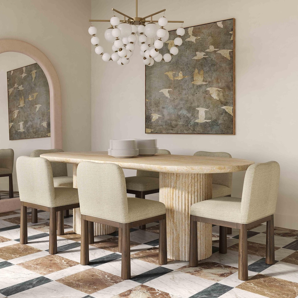 arcadia neutral dining table   