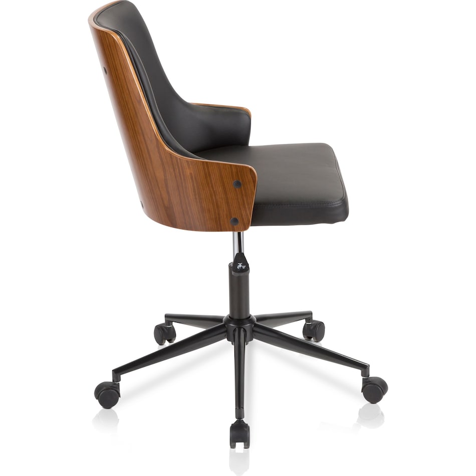 archie black and walnut office chair   