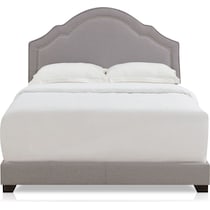 archie gray queen upholstered bed   