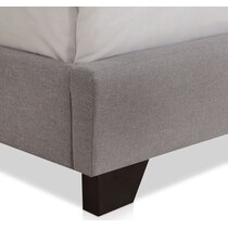 archie gray queen upholstered bed   