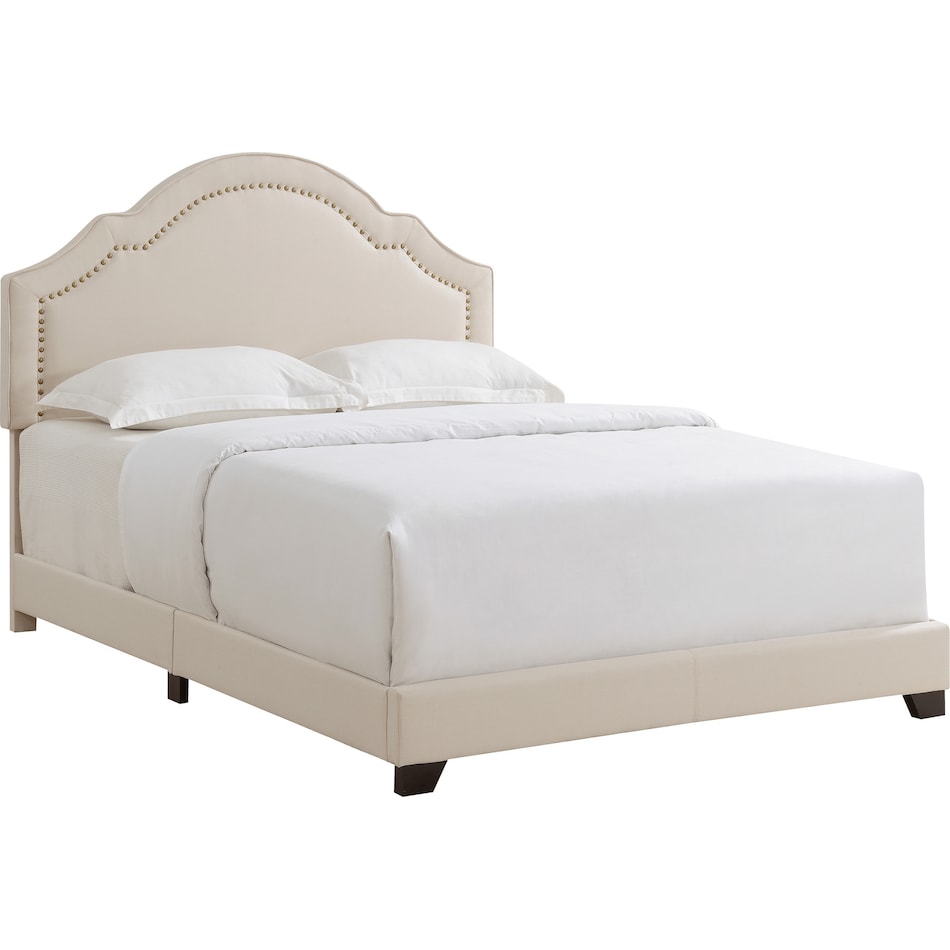archie light brown king bed   