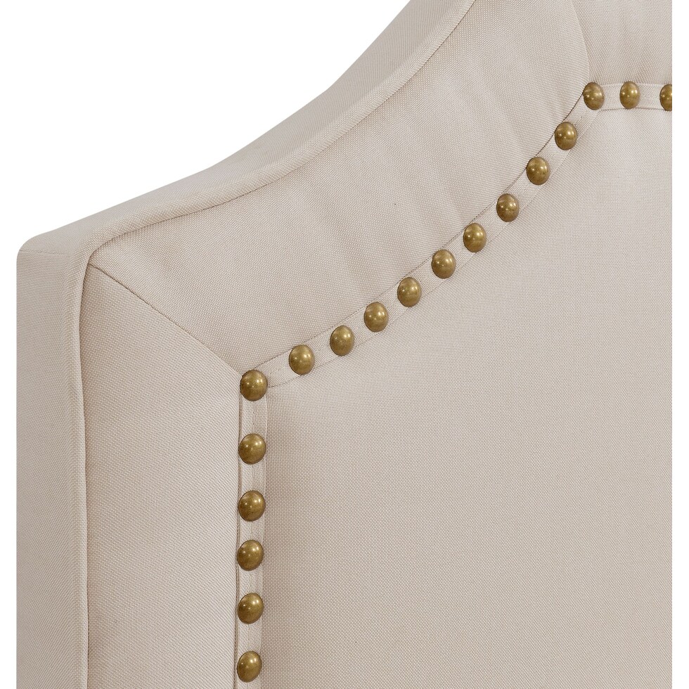 archie light brown queen upholstered bed   