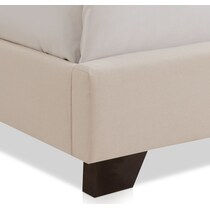 archie light brown queen upholstered bed   