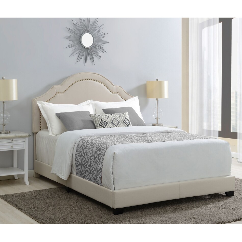 archie light brown twin bed   