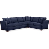 arden blue  pc sectional with left facing sofa   