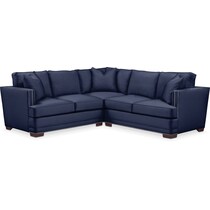 arden blue  pc sectional with right facing loveseat   