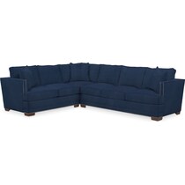 arden blue  pc sectional with right facing sofa   