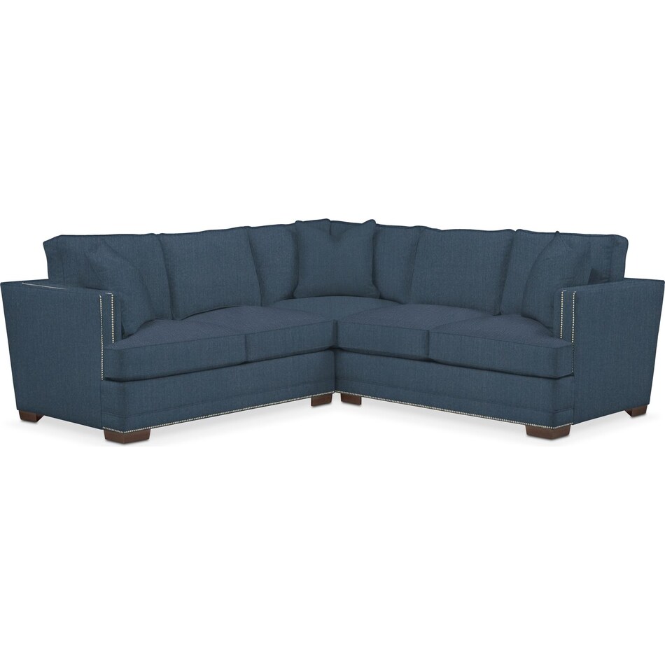 arden blue  pc sectional   