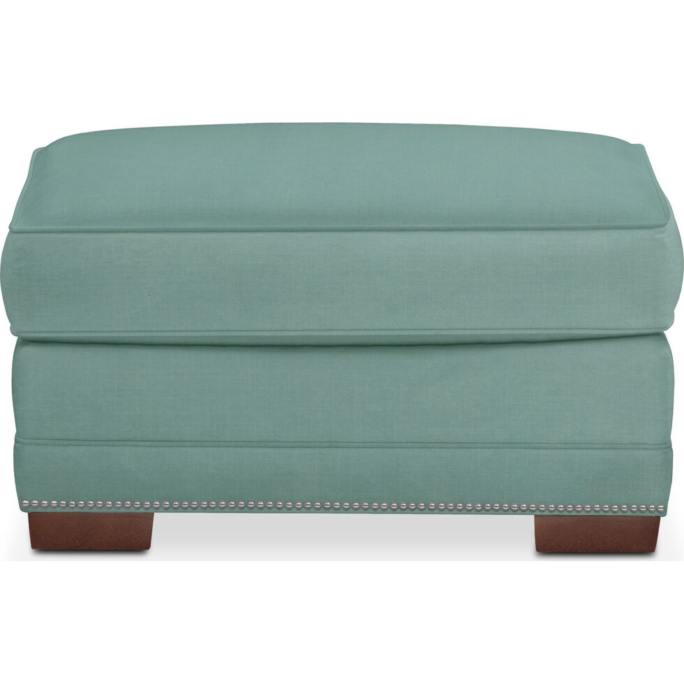 arden blue ottoman   