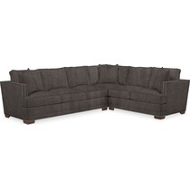 arden dark brown  pc sectional with left facing sofa   