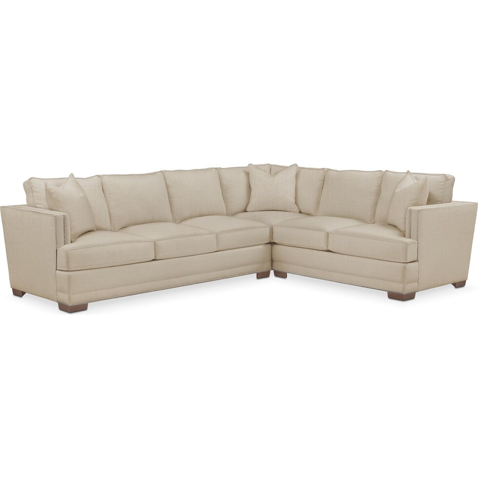 arden depalma taupe  pc sectional with left facing sofa   
