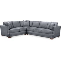 arden dudley indigo  pc sectional with right facing sofa   