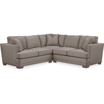 arden gray  pc sectional with left facing loveseat   