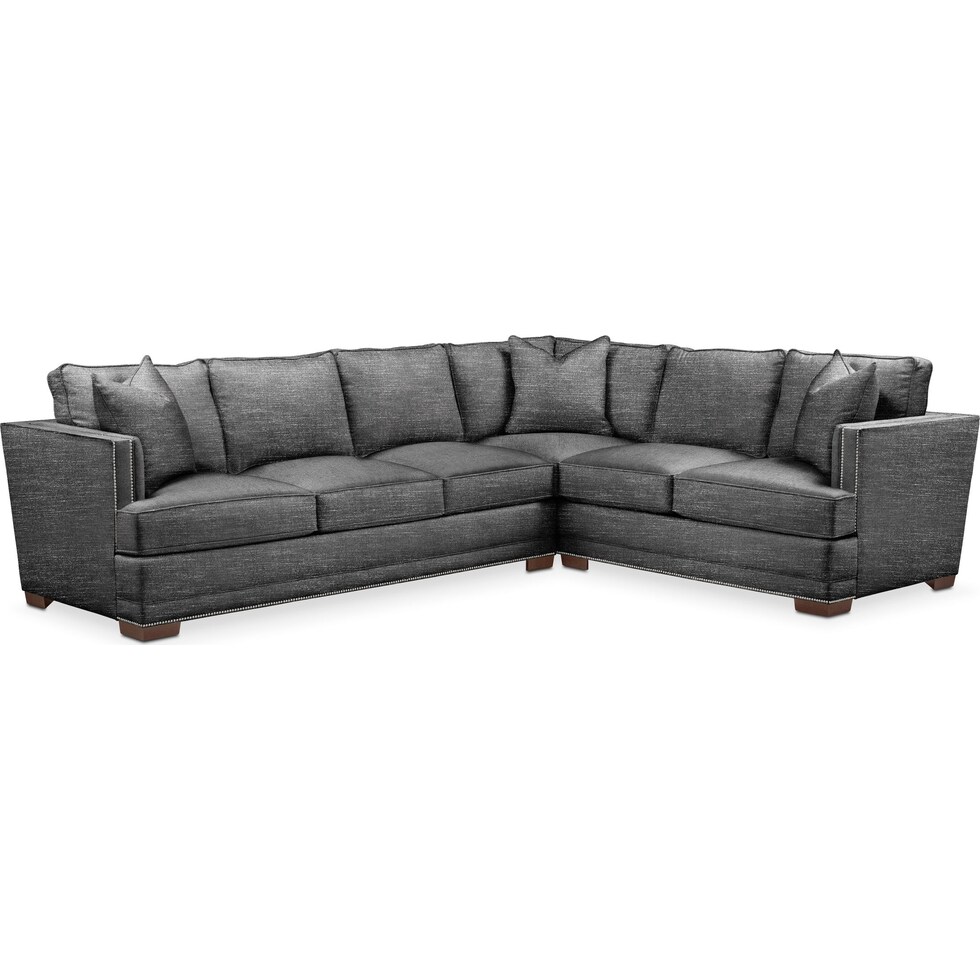 arden gray  pc sectional with left facing sofa   
