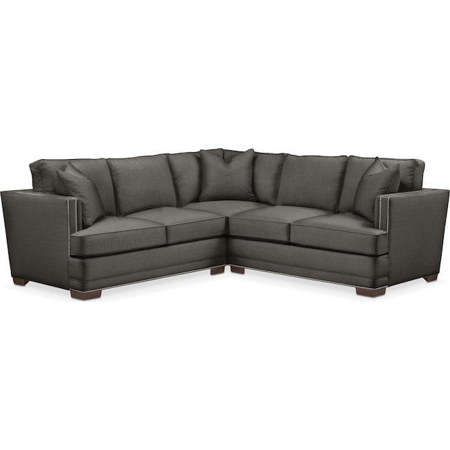 Living Room Furniture - Arden 2-Piece Small Sectional