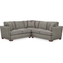 arden gray  pc sectional with right facing loveseat   