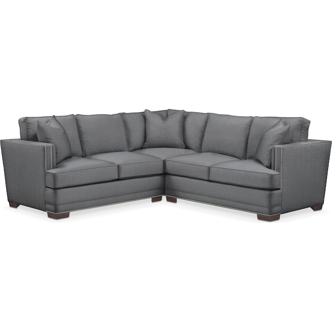 Living Room Furniture - Arden 2-Piece Small Sectional