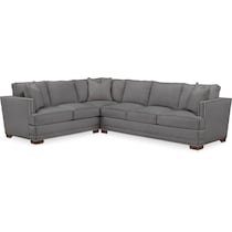 arden gray  pc sectional with right facing sofa   