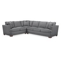 arden gray  pc sectional with right facing sofa   
