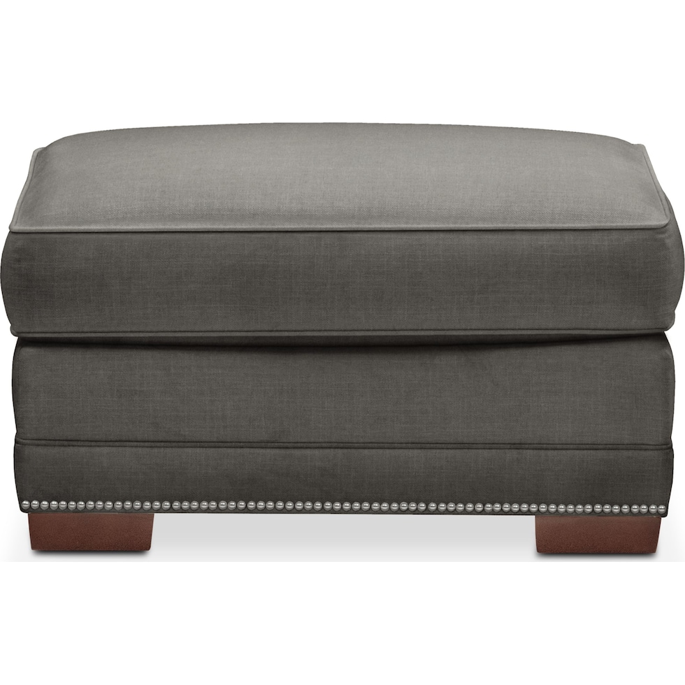 arden gray ottoman   
