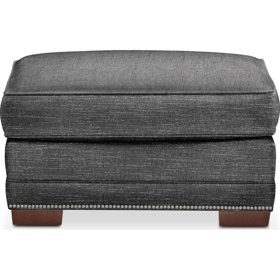arden gray ottoman   