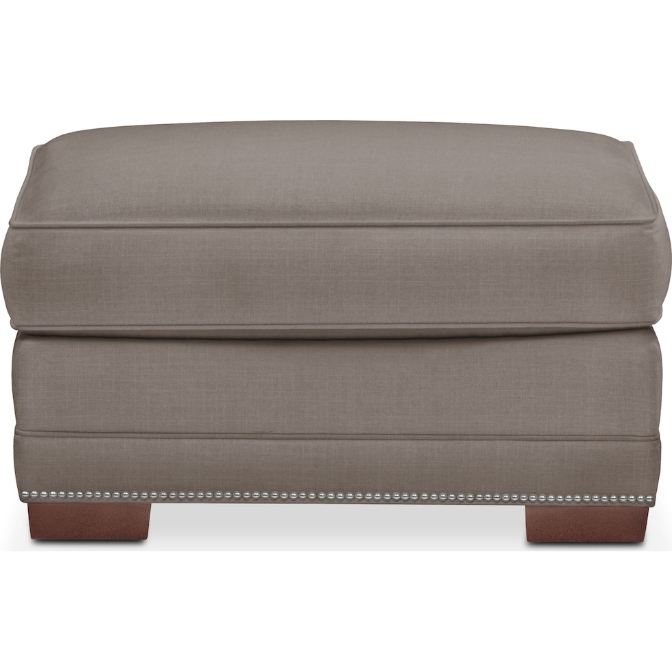 arden gray ottoman   