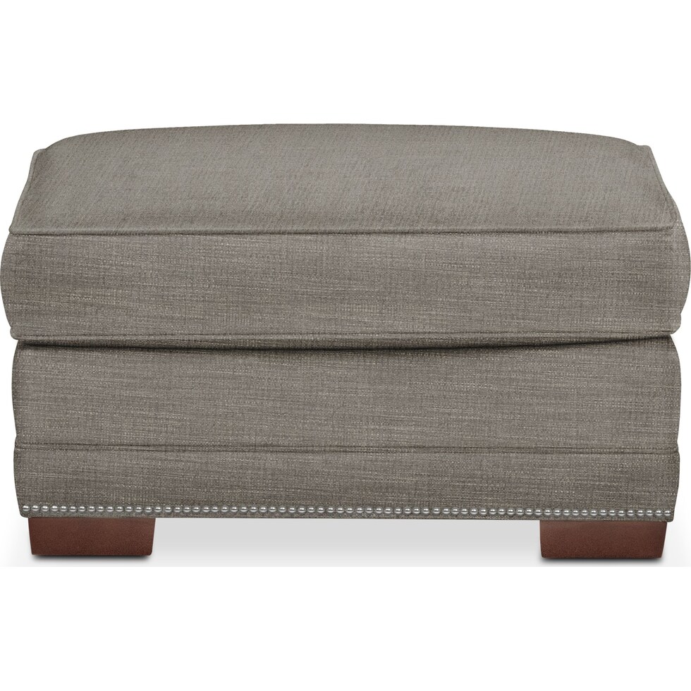 arden gray ottoman   