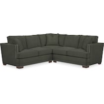 arden green  pc sectional with right facing loveseat   