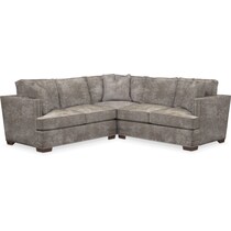 arden hearth cement  pc sectional with left facing loveseat   