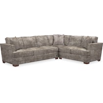 arden hearth cement  pc sectional with left facing sofa   