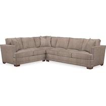 arden light brown sectional   