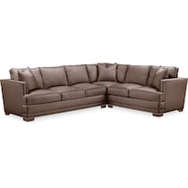 arden oakley iii java  pc sectional with left facing sofa   