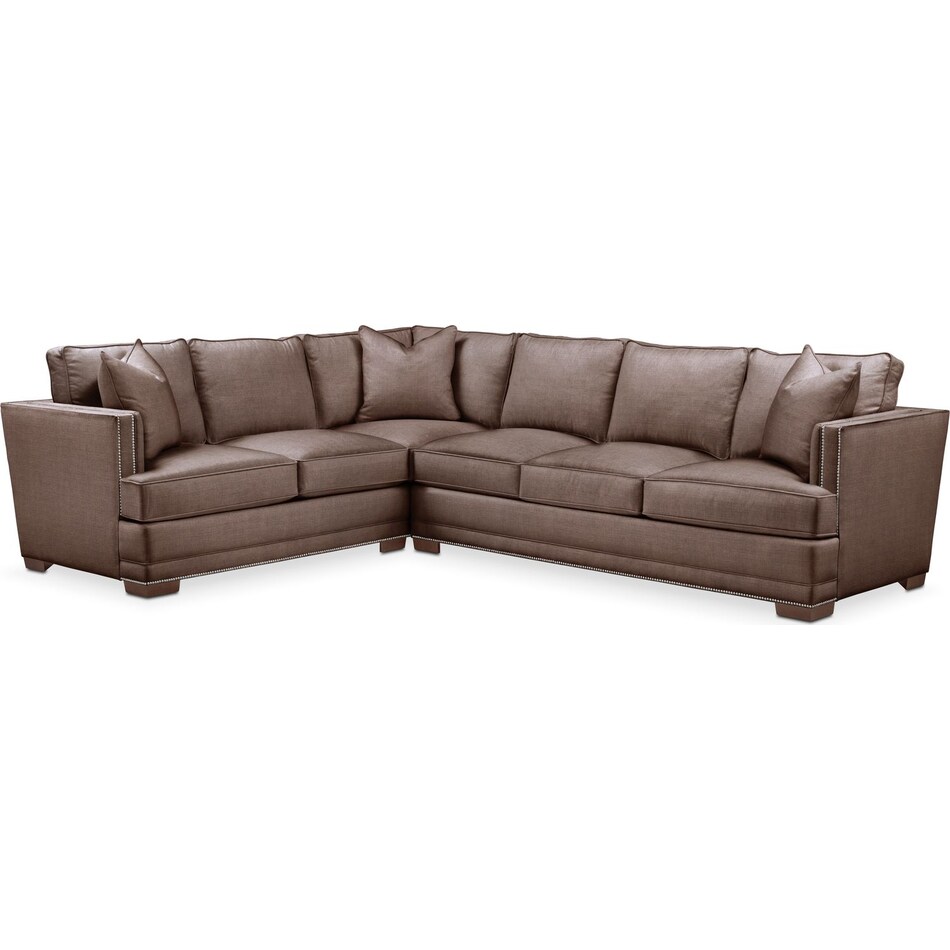 arden oakley iii java  pc sectional with right facing sofa   