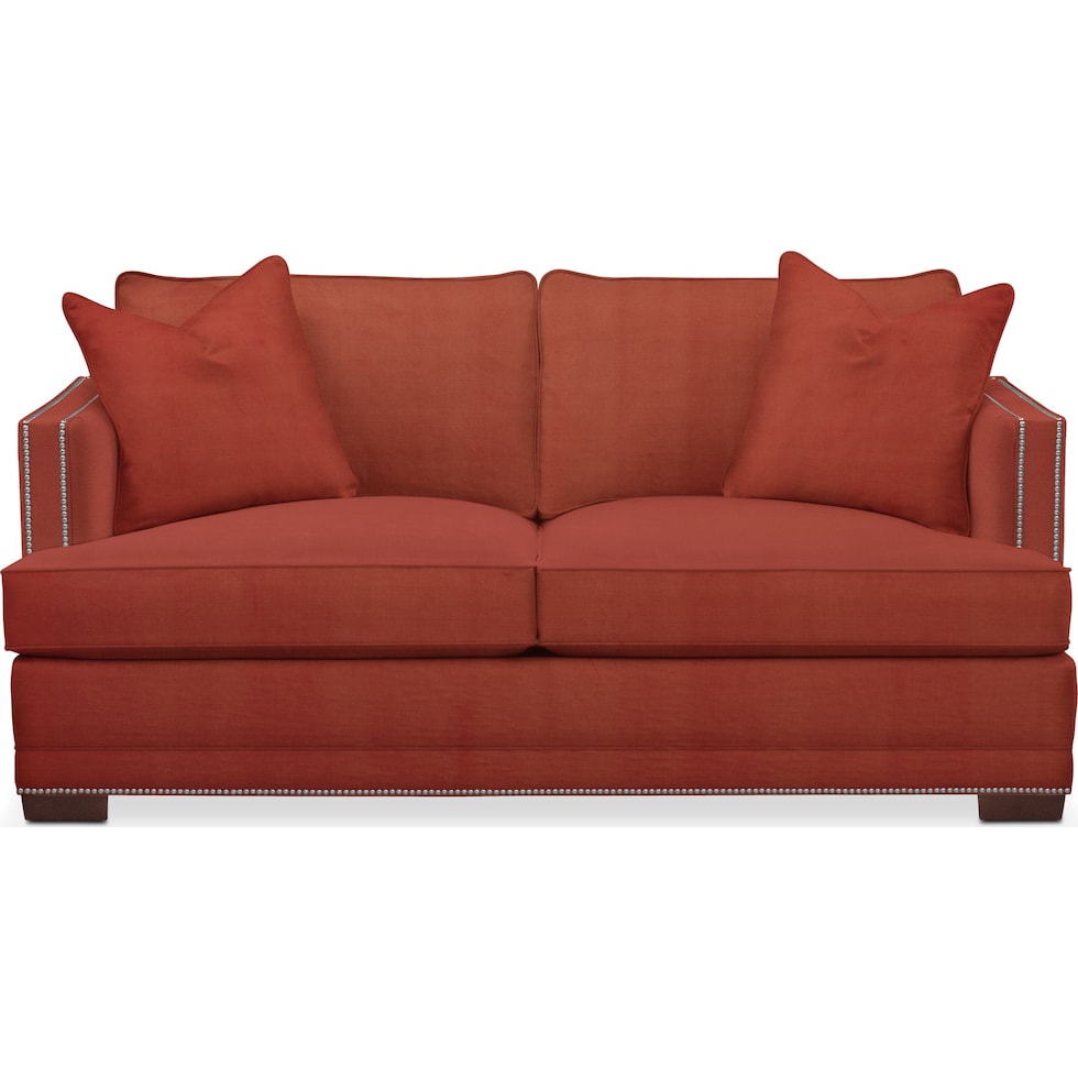 arden orange apartment sofa   