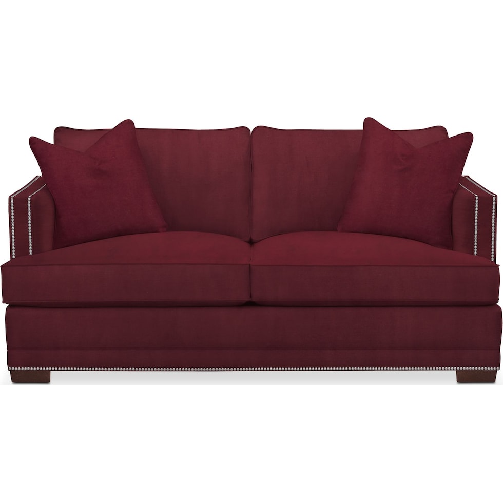 arden red apartment sofa   