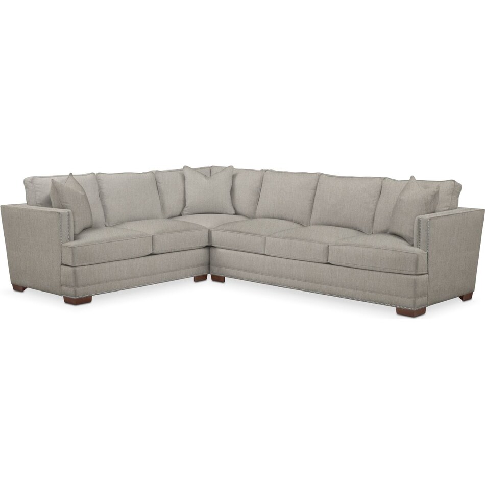 arden synergy oatmeal  pc sectional with right facing sofa   