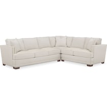 arden white  pc sectional with left facing sofa   